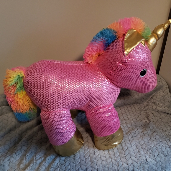 NEW WITH TAGS LARGE STUFFED RAINBOW  UNICORN 🦄 - Picture 1 of 2